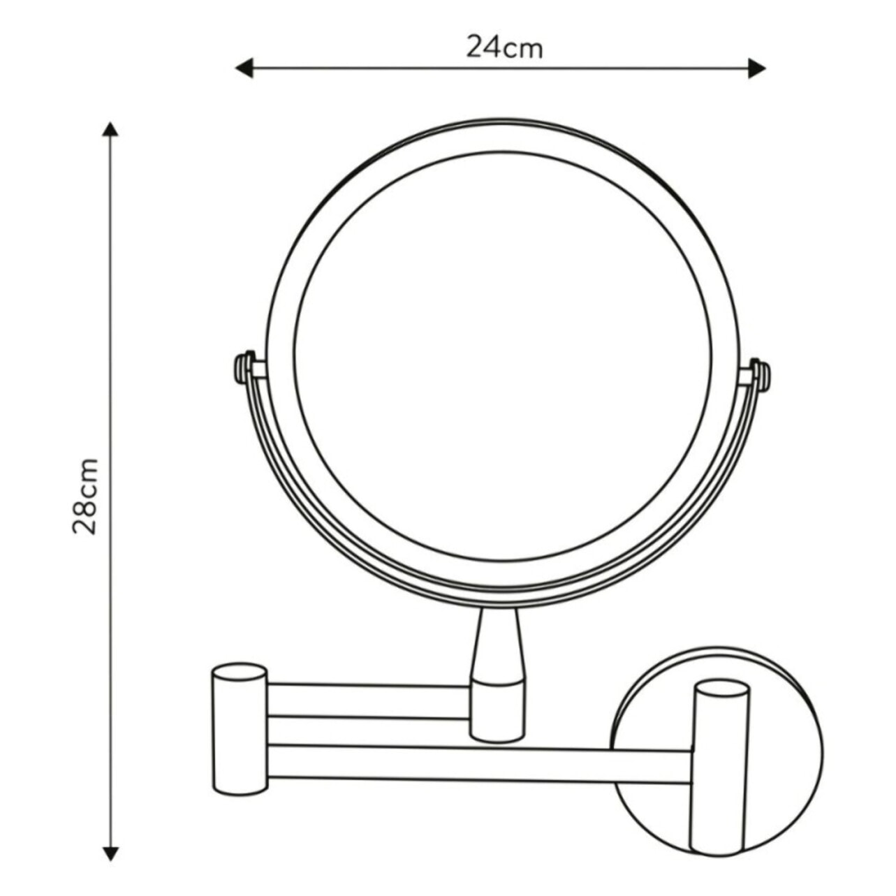 Miroir grossissant 7x DEBLANCH a fixer avec perçage ou adhésif