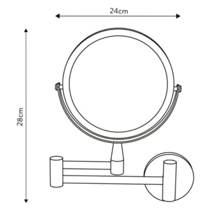 Miroir grossissant 7x DEBLANCH a fixer avec perçage ou adhésif