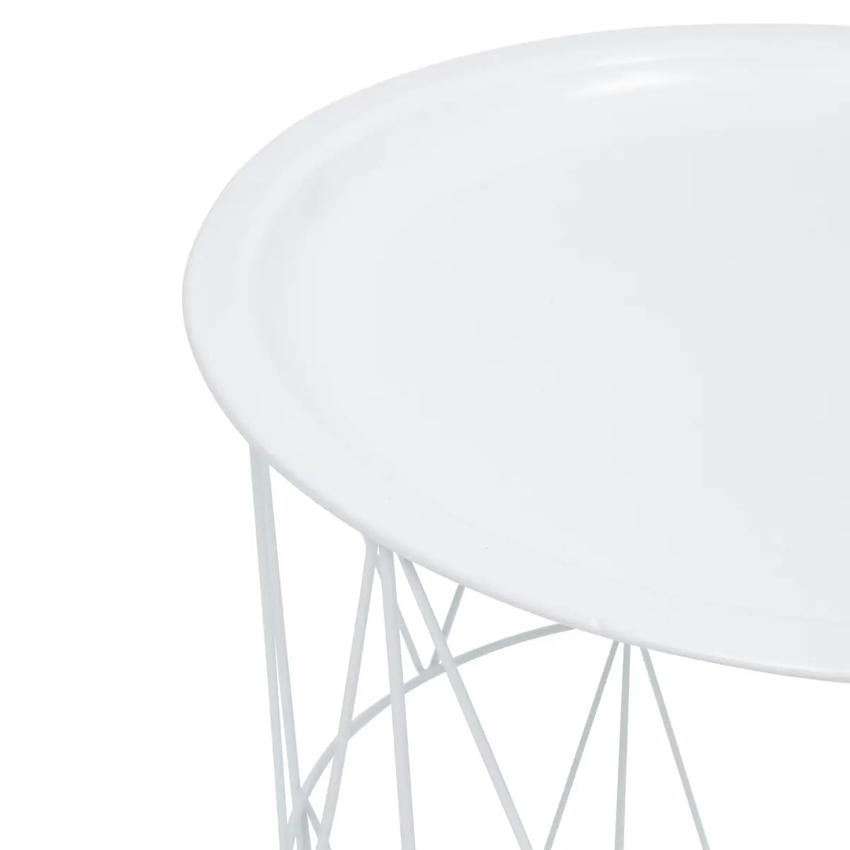 Table d'appoint "Kumi" blanc 40x37x37cm