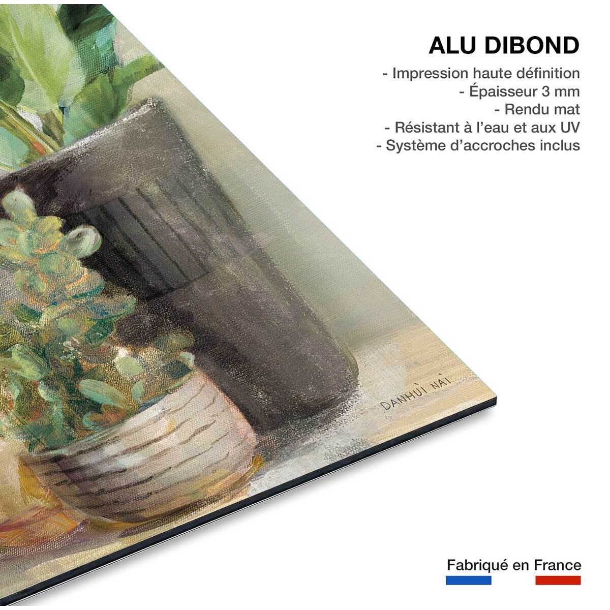 Tableau fleurs jardin d'intérieur  Tableau alu Dibond