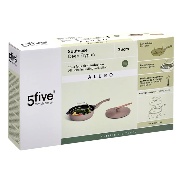 Sauteuse Aluro aluminium beige D28cm