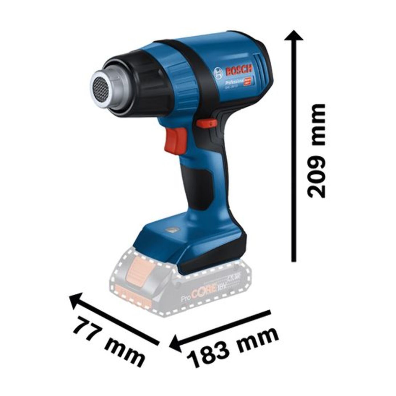 Décapeur thermique BOSCH GHG 18V-50 PROFESSIONAL - Sans batterie, ni chargeur - 06012A6501