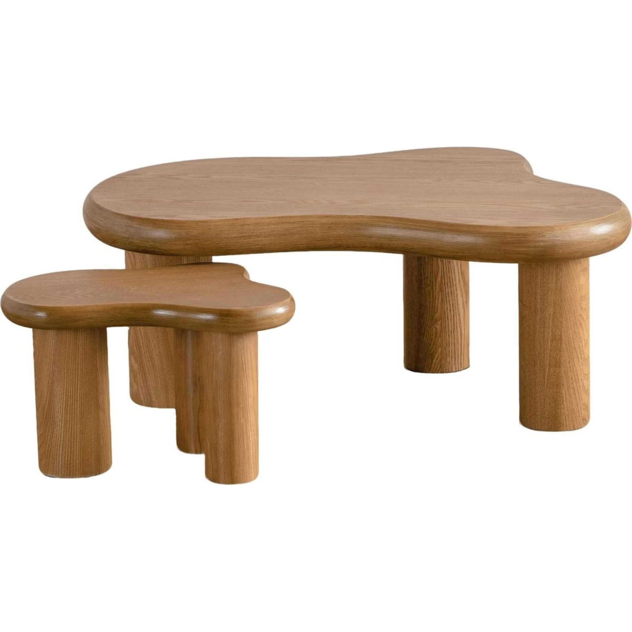 Lot de 2 tables basses organiques gigognes - WAVE
