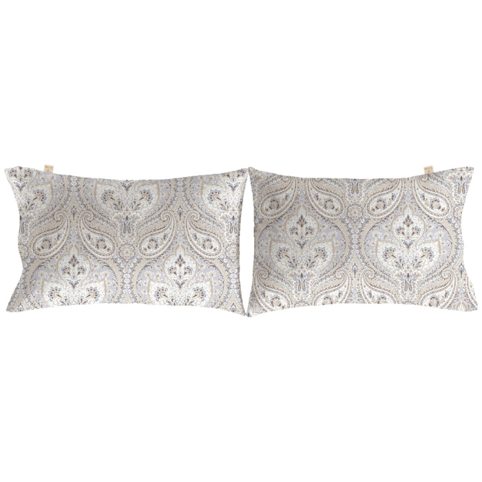2 Fundas de almohada 50x75 cm lino GRANADA - 100% algodón -