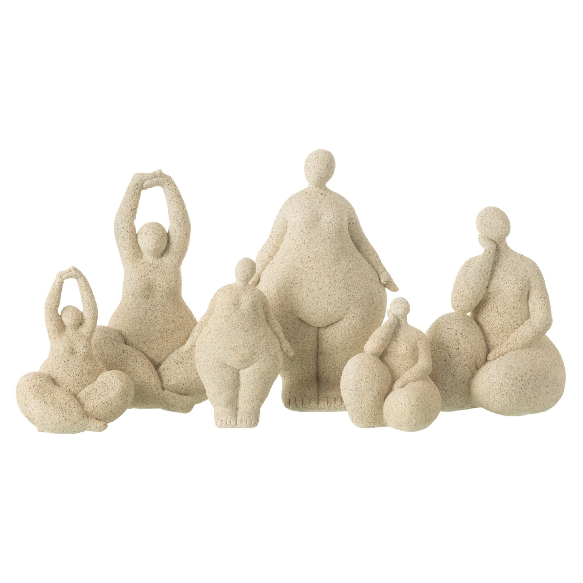 J-Line décoration Femmes Modernes - polyrésine - beige - large - 3 pièces
