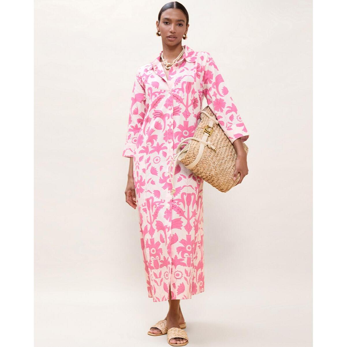 Abito a maniche lunghe con stampa floreale