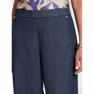 Elena Mirò - Jeans regular en Chambray - Azul