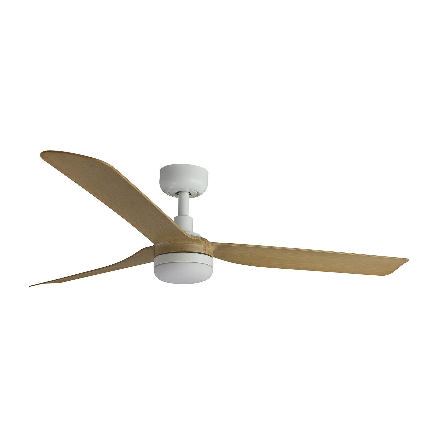 PUNT M LED Ventilatore a soffitto bianco/legno chiaro