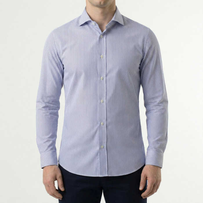 Camicia collo francese slim fit