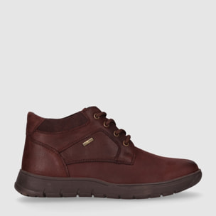 Botines de Serraje - Marron - Tacón: Bajo