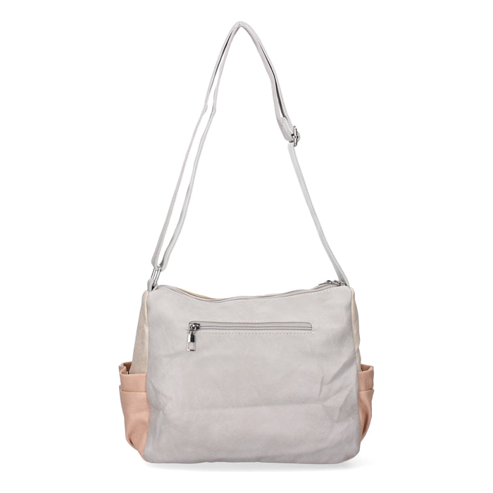 Bandolera de Mujer diseño moderno cuenta con dos compartimentos principales