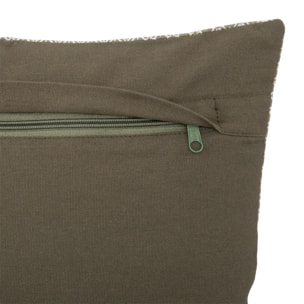 Coussin imprimé "Otto" - coton - vert kaki - 30x50 cm