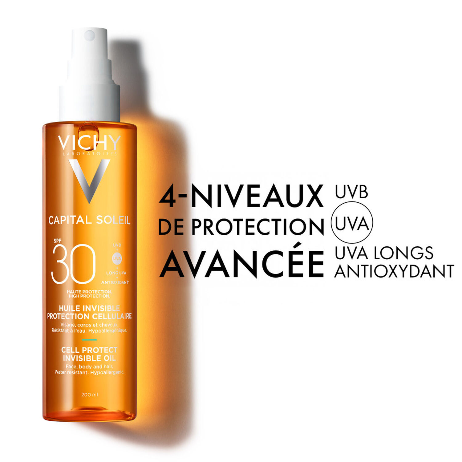 Capital Soleil - Huile Sèche Invisible De Protection Cellulaire SPF30 200 ml
