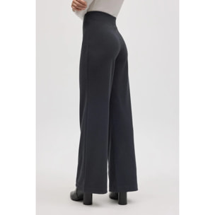 Pantaloni dritti con texture antracite