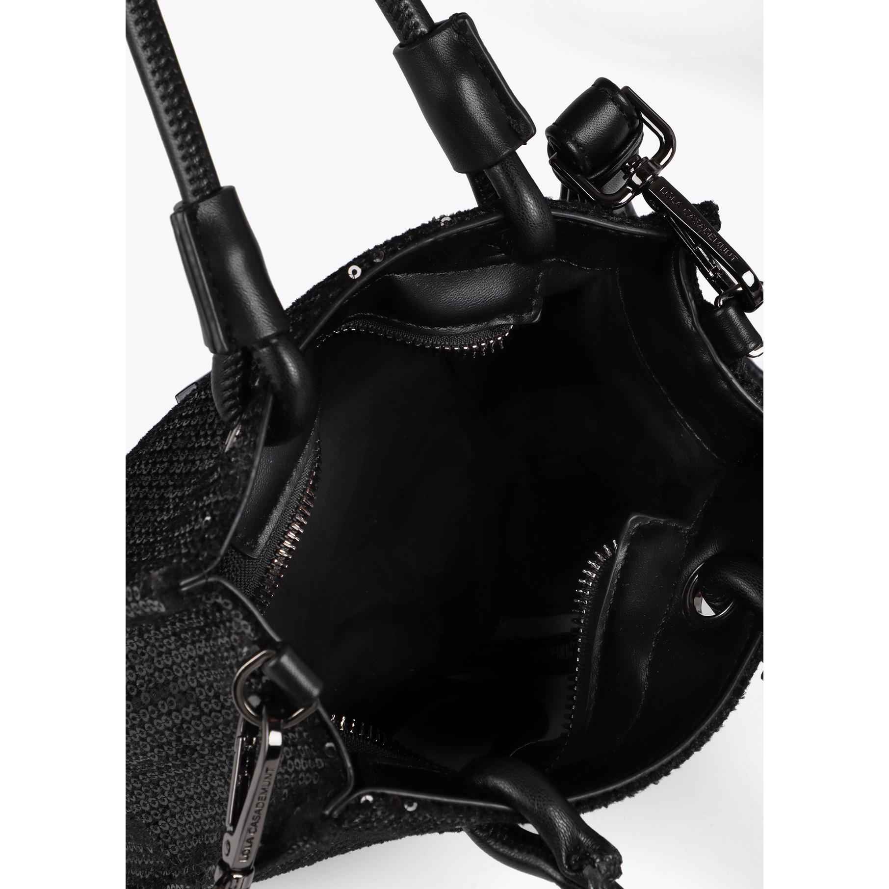 Mini Shopper con Logo di Paillettes