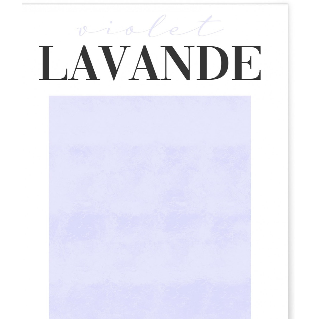 Affiche Violet Lavande