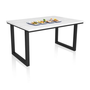 Mesa de comedor Altea Blanco Negro
