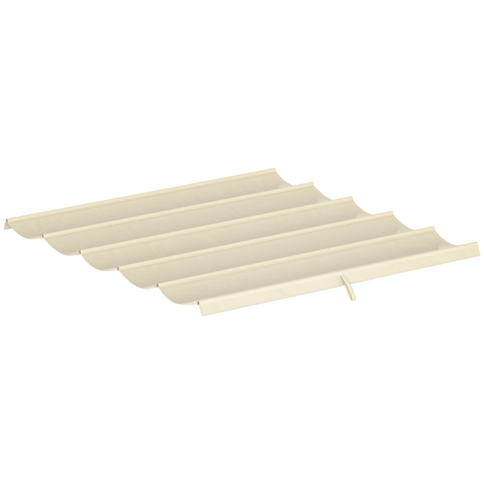 Toile de rechange pour pergola rétractable 3 x 3 m polyester haute densité 180 g/m² imperméabilisé blanc cassé