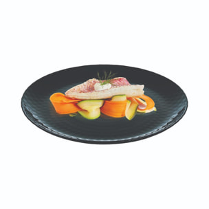Assiette plate noire 25 cm Pampille - Luminarc
