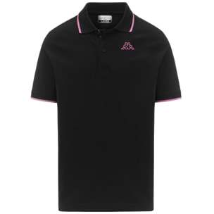 Polo Shirts Kappa Uomo Logo Flu Nero