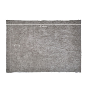 Tapis 140 x 200 cm en tissu doux à poils courts - KARA