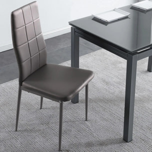 Pack 4 sillas de comedor Laia Gris oscuro