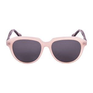 Gafas de sol OCEAN MAVERICKS - Blanco / Rosa esmerilado frente transparente brazo carey y líneas ahumada