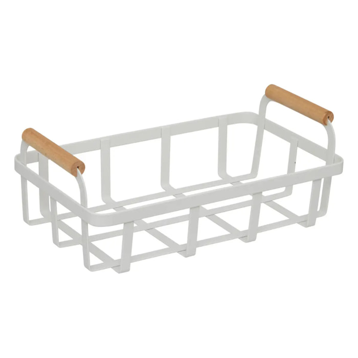 Corbeille à pain Balm L27,6cm blanc en métal