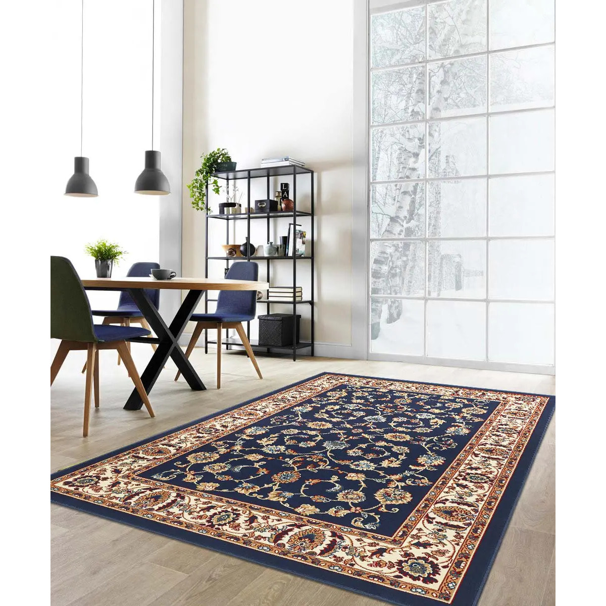 Tappeto Disegno Orientale Blu