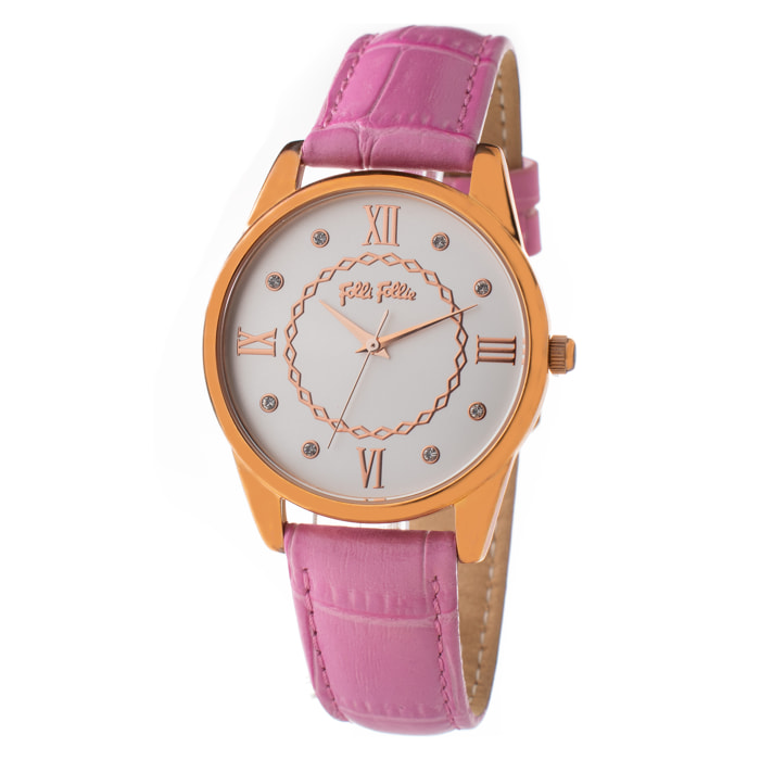 Reloj Folli Follie WF16R016SSRO Mujer Analogico Cuarzo con Correa de Cuero