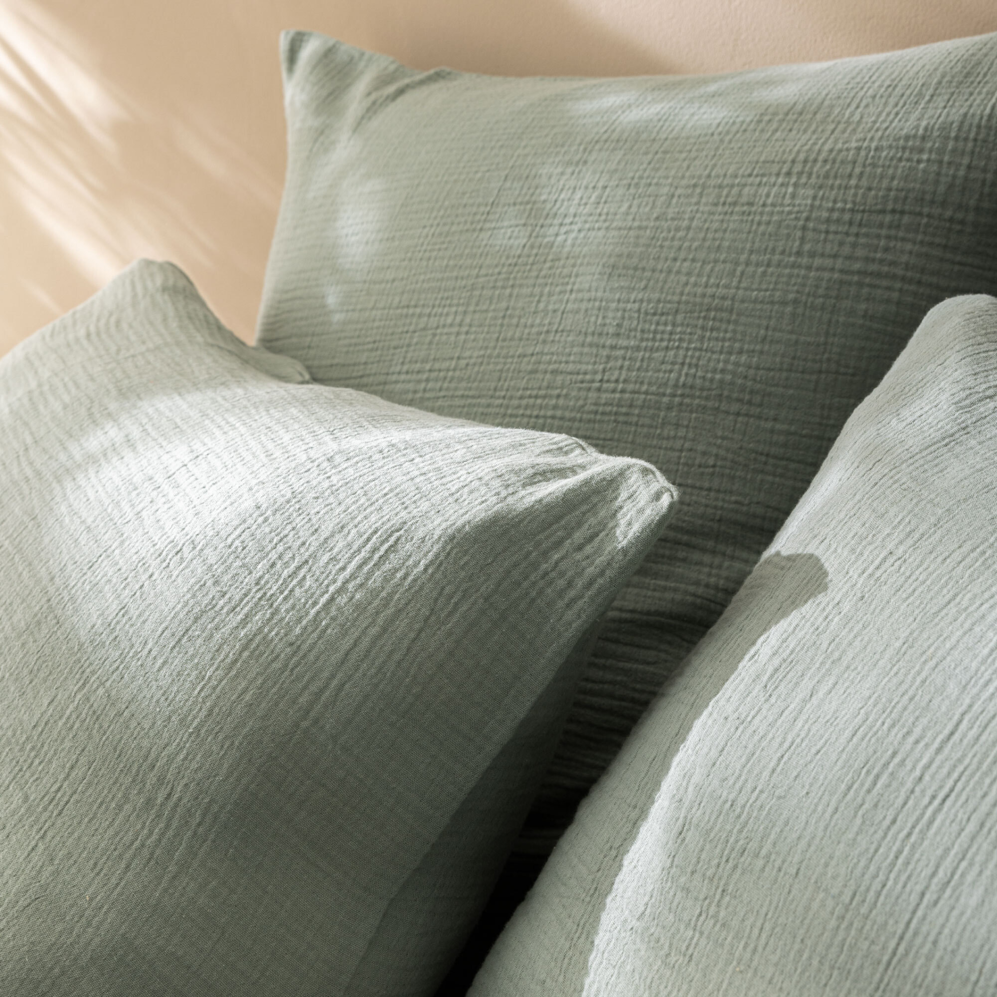 Parure de lit unie en coton, GAZE DE COTON