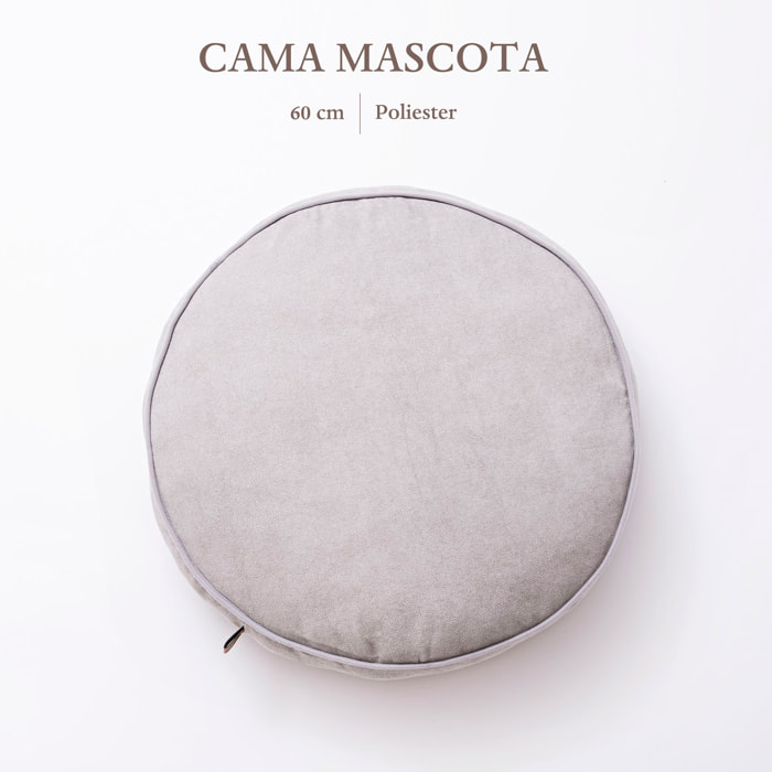 Cama mascota poliester gris scalpers home