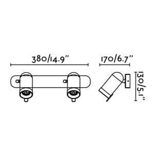 ORLEANS 2L Aplique cromo