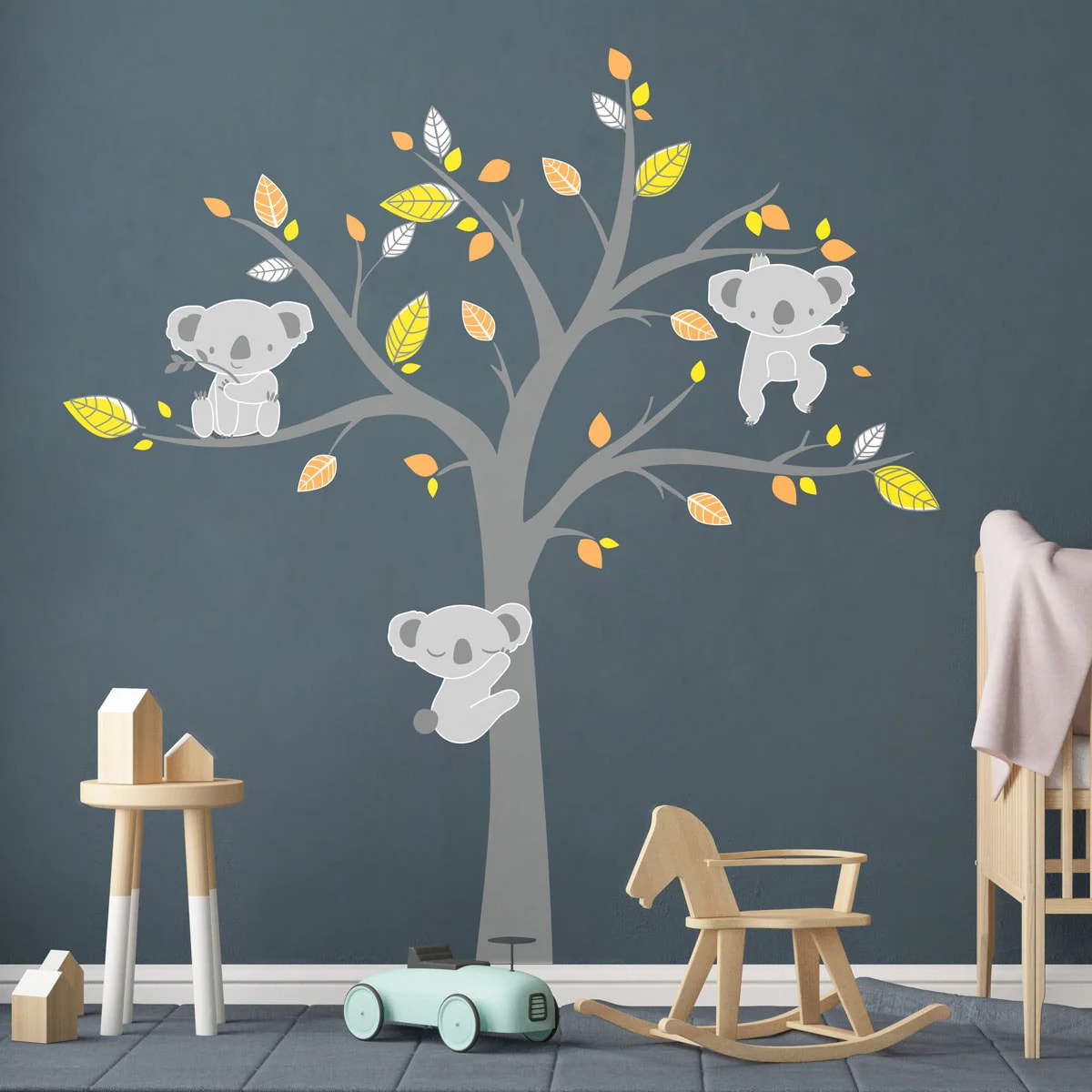 Sticker mural - Ambiance Sticker - KOALAS SUR L'ARBRE DU BONHEUR - 80x60cm