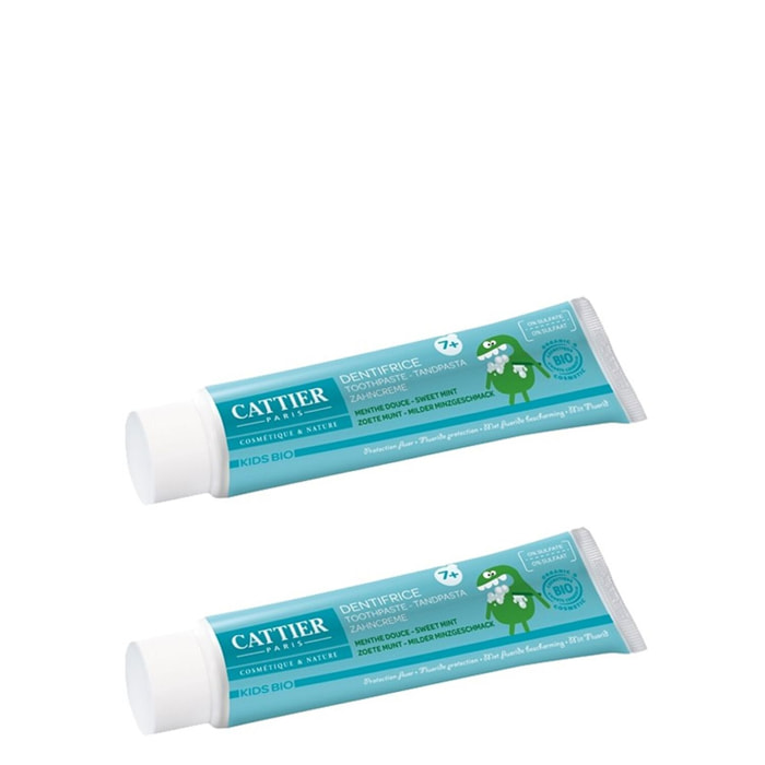 Dentifrice Kids Bio 7 Ans et + - Goût Menthe Douce 2 x 50 ml