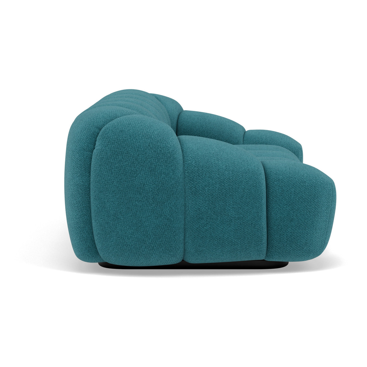 Ava - canapé 3 places bubble en velours texturé - Bleu marine