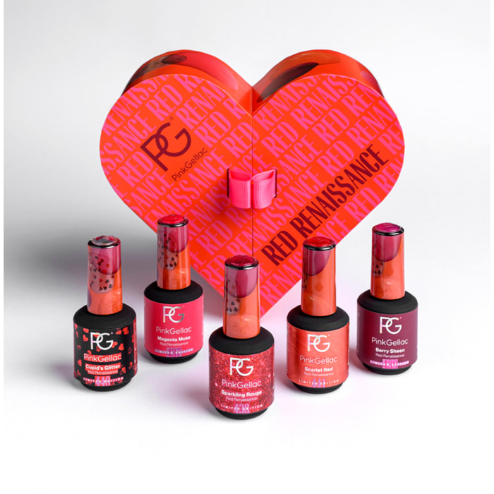 Set vernis semi-permanent - Red Renaissance - 5x 15 ml
