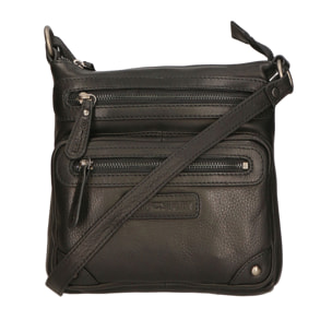 Borsa a tracolla da uomo - Modello False - Vera pelle RFID - 22.0 x 23.0 x 5.0 cm