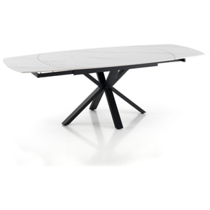 Tomasucci Table à rallonge ZOE EN MARBRE BLANC