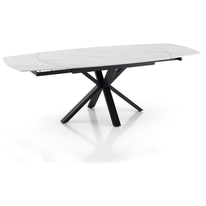 Tomasucci Table à rallonge ZOE EN MARBRE BLANC