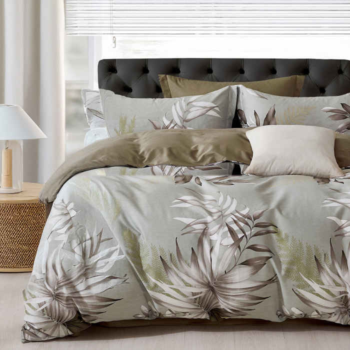 Parure housse de couette 100% percale de coton - Edenia