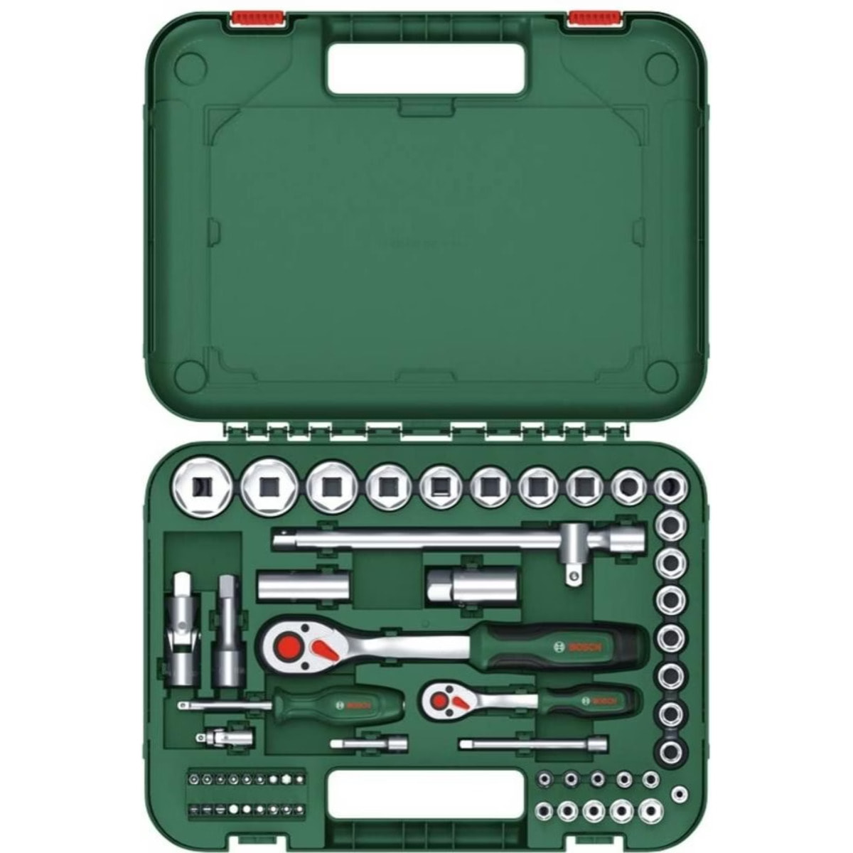 Set 57 pièces avec cliquets 1/2' + 1/4' - BOSCH - 1600A02Z9G