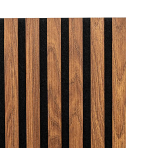 Panneau décoratif mural Colva bois foncé 240x60cm