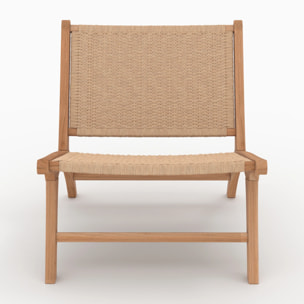 Fauteuil Kilka en bois de teck et cordage en loom - Kilka