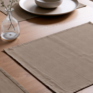 Pack de dos manteles individuales INDRA TAUPE