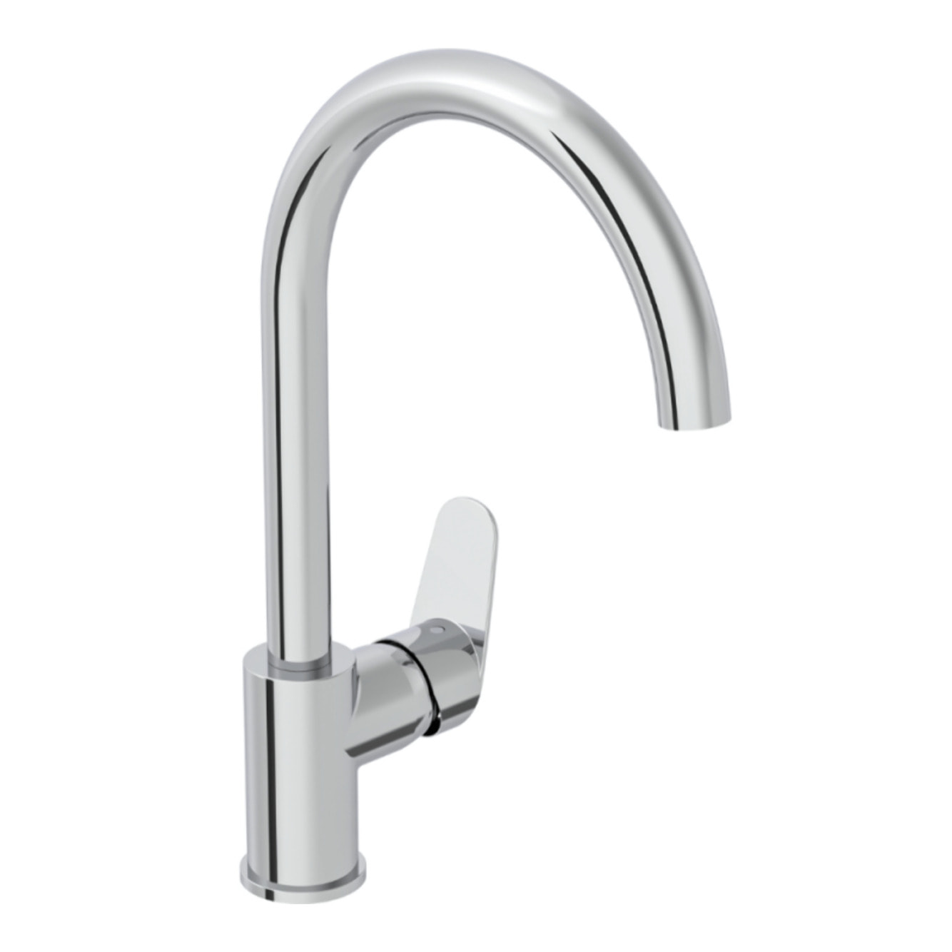 Robinet de cuisine bec haut Flow Round Chromé