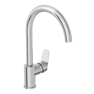 Robinet de cuisine bec haut Flow Round Chromé