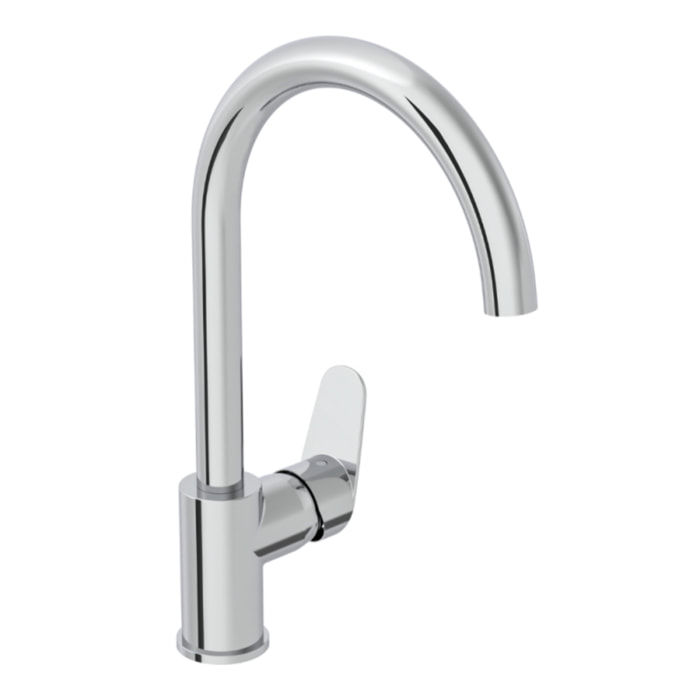Robinet de cuisine bec haut Flow Round Chromé