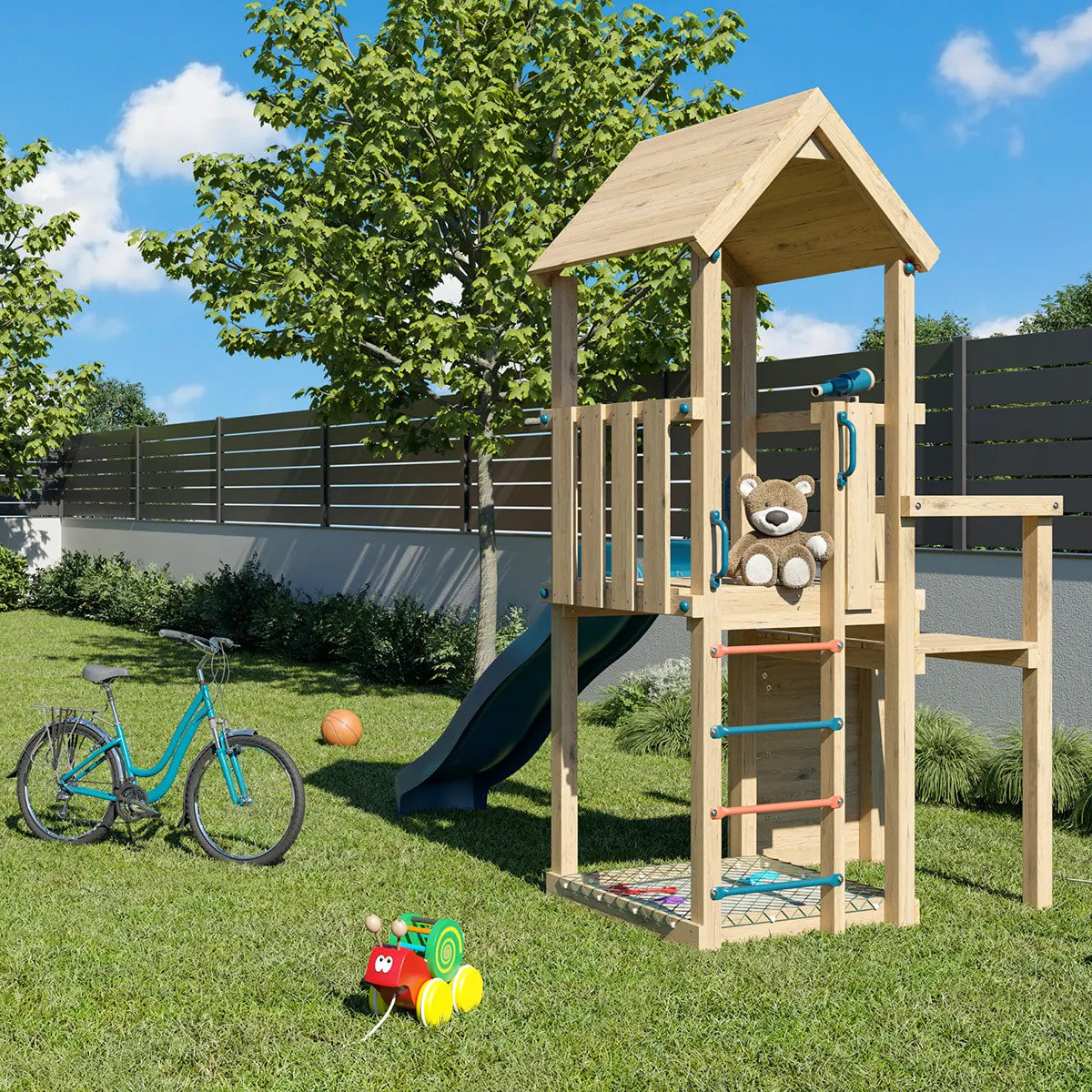 Tour de jeux bois AGILE XPLORER 2 - 6 enfants
