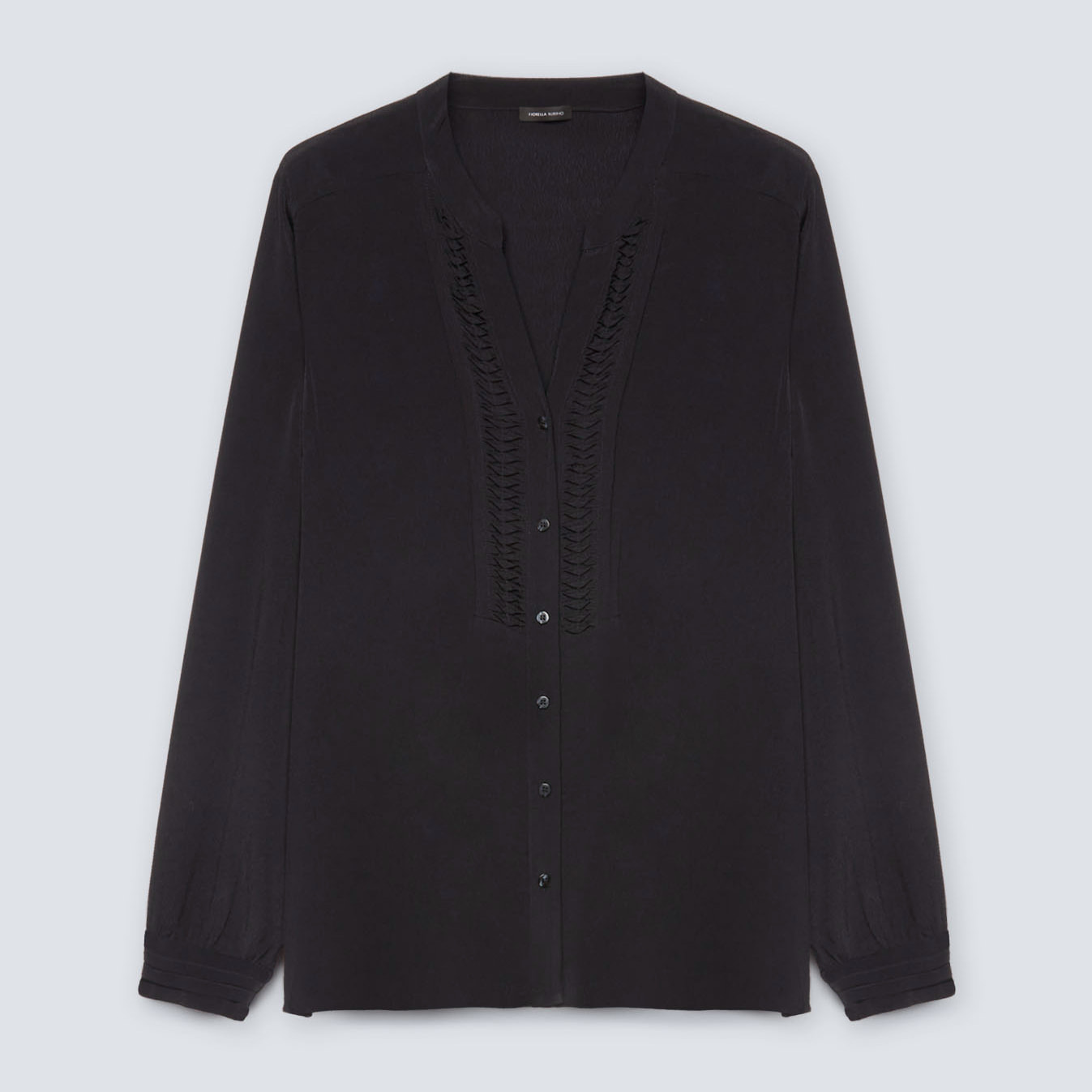 Fiorella Rubino - Blusa con pliegues por delante - Negro